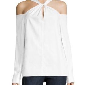 NWT Rag & Bone white cold shoulder top